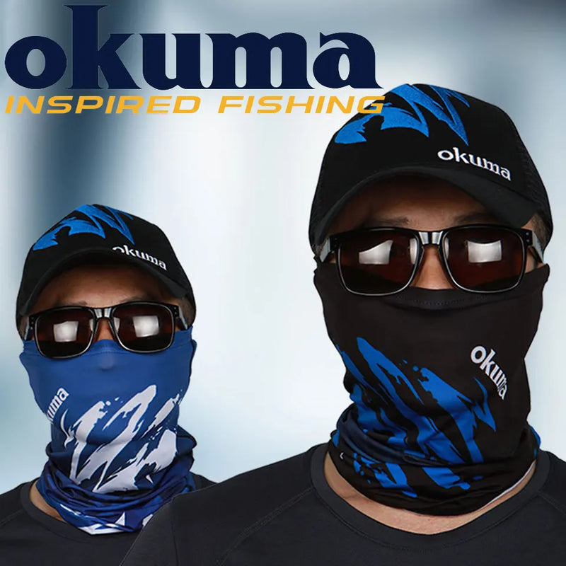 Original Okuma Fishing Hat Fishing Scarf Cap Outdoor Hat 100% Cotton Sunhat Breathable Soft  Adjustable Size