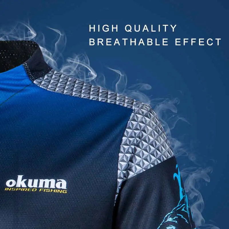 Original OKUMA Fishing Clothes Fishing Shirt Fishing Jerseys Breathable Sweat-absorbing Sunscreen Outdoor Sport