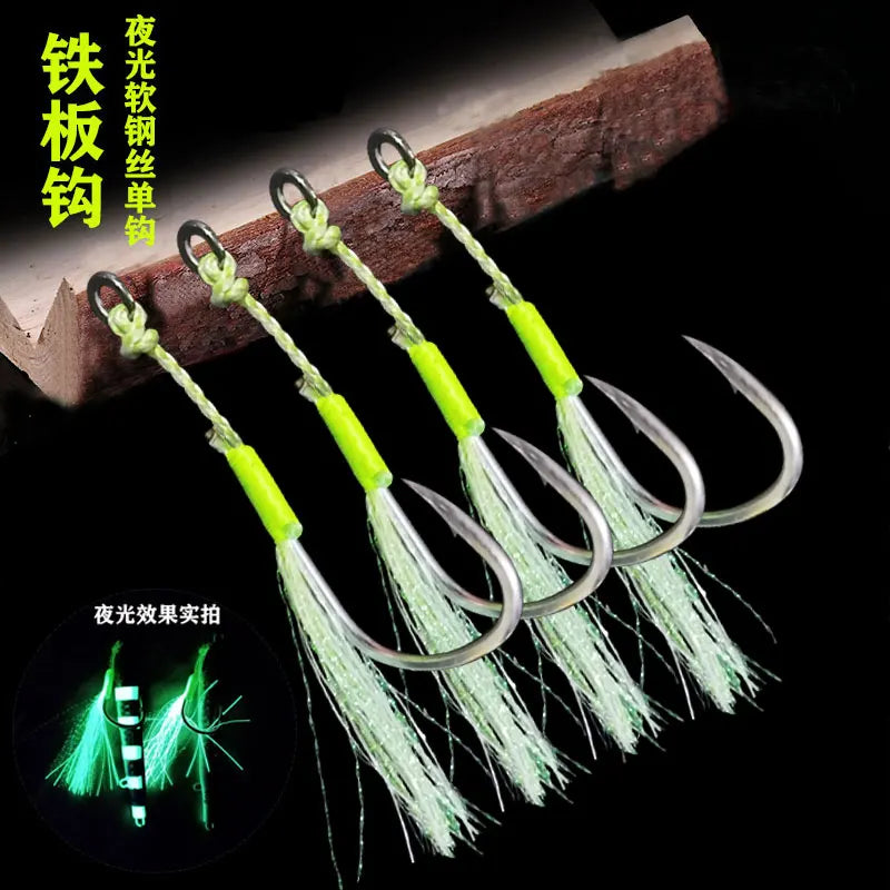 20pairs/bag Saltwater Slow Fast Carbon Hooks