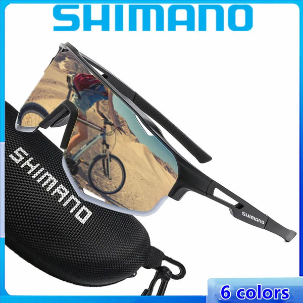 SHIMANO Cycling One-Piece Sunglasses Retro Hollow Designer Eyewear UV400 Protection Goggles Woman Driving Sunshade Glasses Men