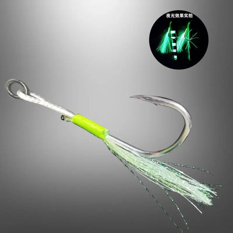 20pairs/bag Saltwater Slow Fast Carbon Hooks