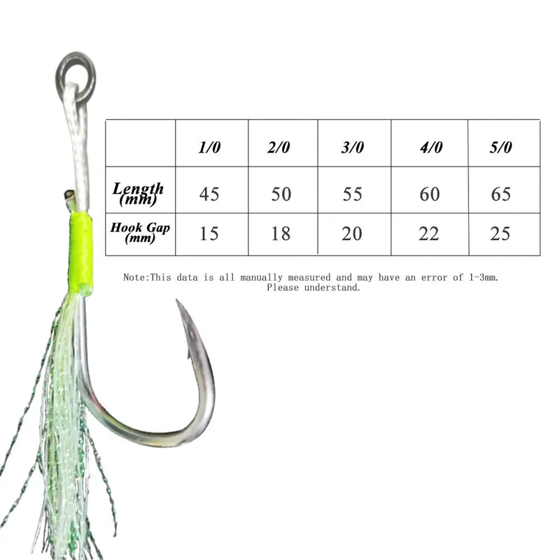 20pairs/bag Saltwater Slow Fast Carbon Hooks