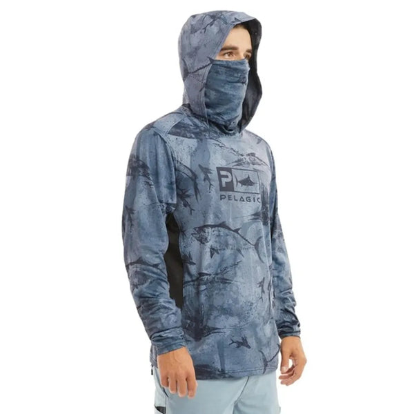 HUK Fishing Shirts UPF 50+ Mens Hooded Fishing Shirt